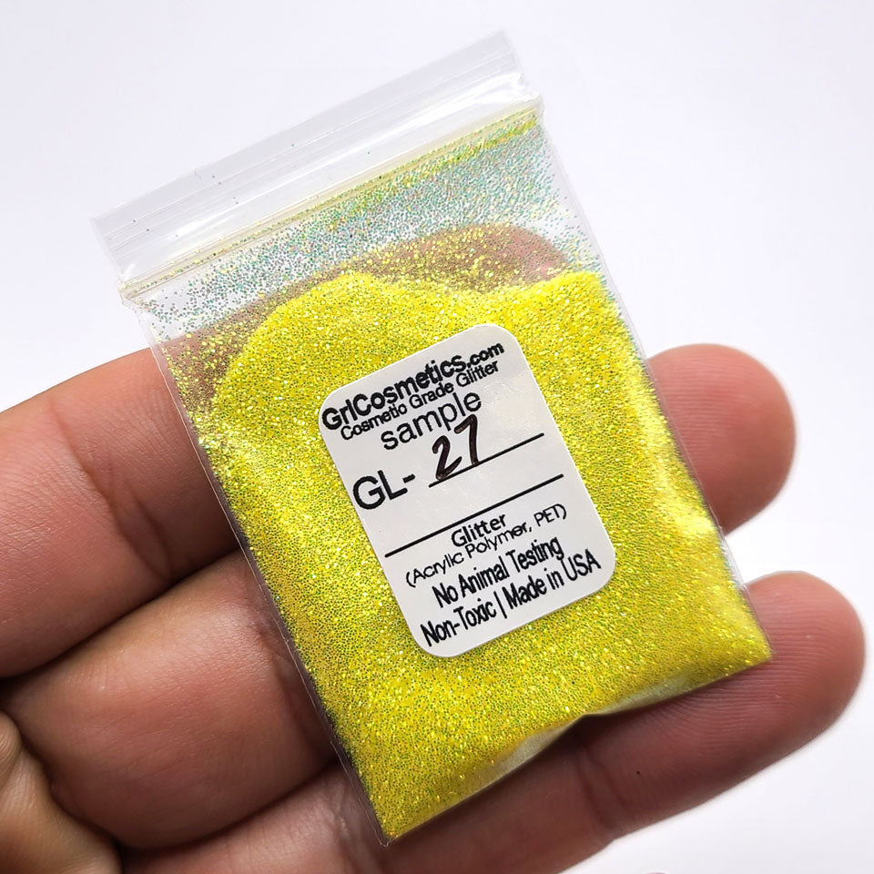 Bright Yellow Bulk Glitter - GL27 Crazy Daisy Extra Fine Cut .008"