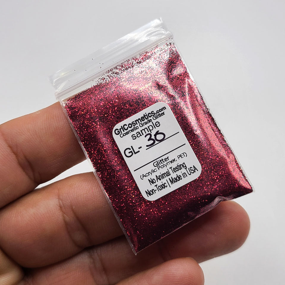 Red Bulk Glitter - GL30 Crimson Red Extra Fine Cut .008"