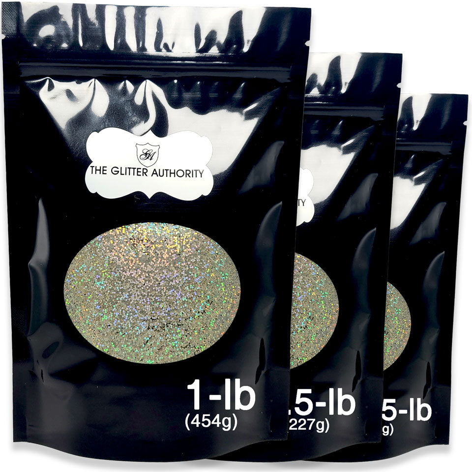 Gold Holographic Bulk Glitter - GL40 Gold Prism (.040 Hex)