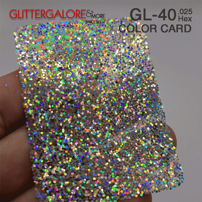 Gold Holographic Bulk Glitter - GL40 Gold Prism (.040 Hex)