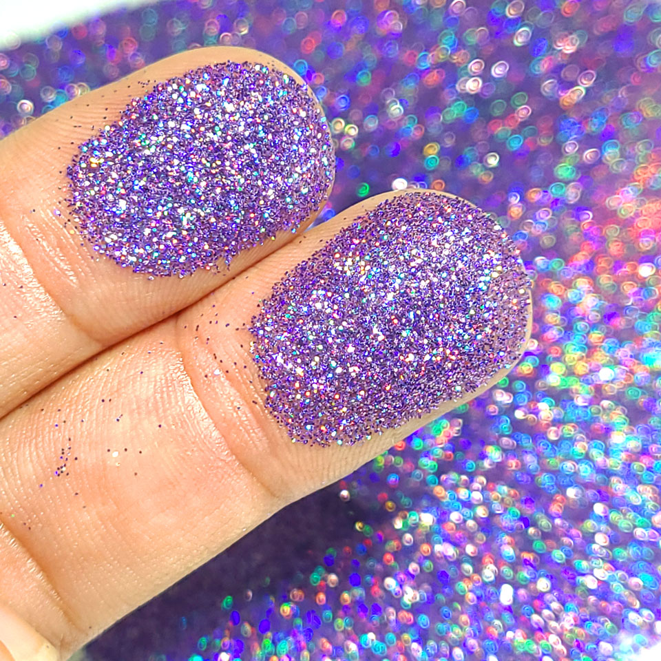 Purple Holographic Bulk Glitter - GL44 Purple Prism Extra Fine Cut .00 –