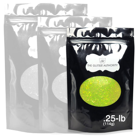 Neon Yellow-Green Bulk Glitter - GL97 Lemon Drop Medium Cut .040"