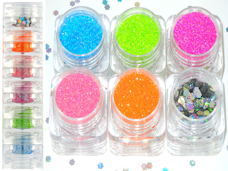 Grl Cosmetics Gemini 6pc Face Painting Glitter Set