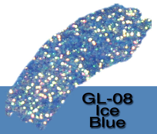 Glitter Sample (2g) in Extra-Fine Hex Cut Glitter:GL-08_Ice_Blue