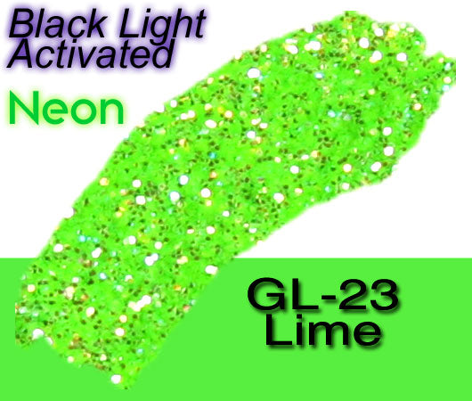 Glitter Sample (2g) in Extra-Fine Hex Cut Glitter:GL-23_Lime