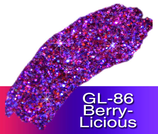 Glitter Sample (2g) in Extra-Fine Hex Cut Glitter:GL-86_Berry-Licious
