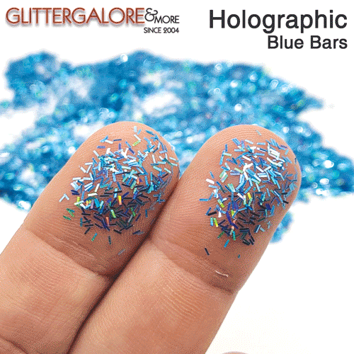 Glitter Confetti Bars - Holographic Blue