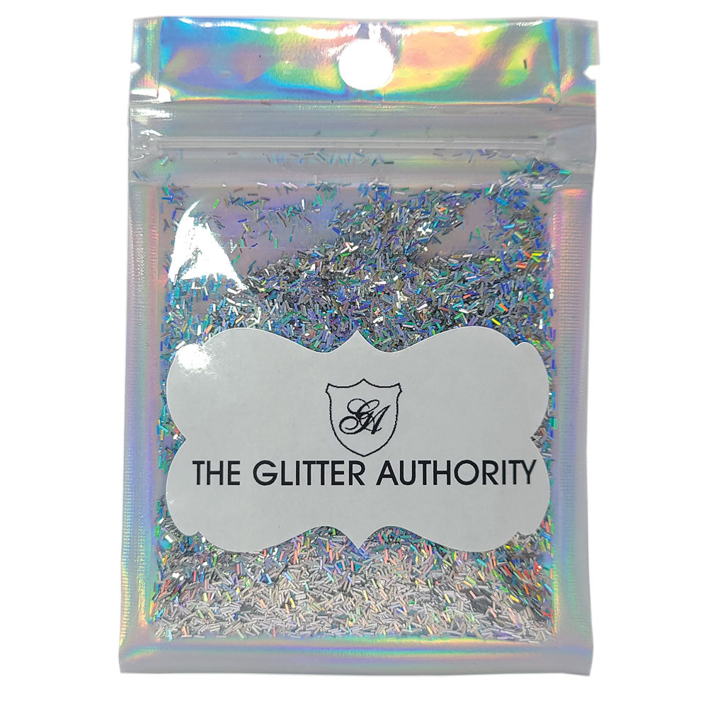 Glitter Confetti Bars - Holographic Silver