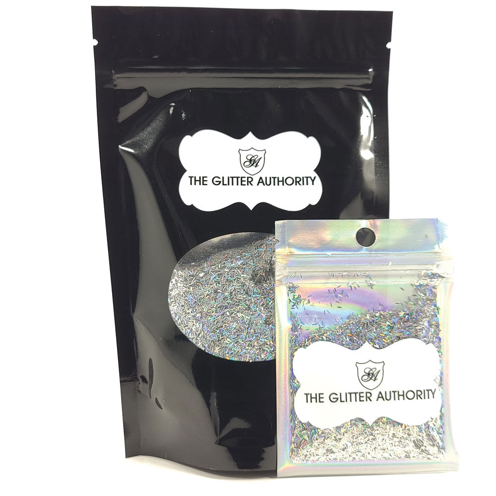 Glitter Confetti Bars - Holographic Silver