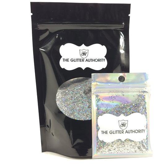 Glitter Confetti Bars - Holographic Silver