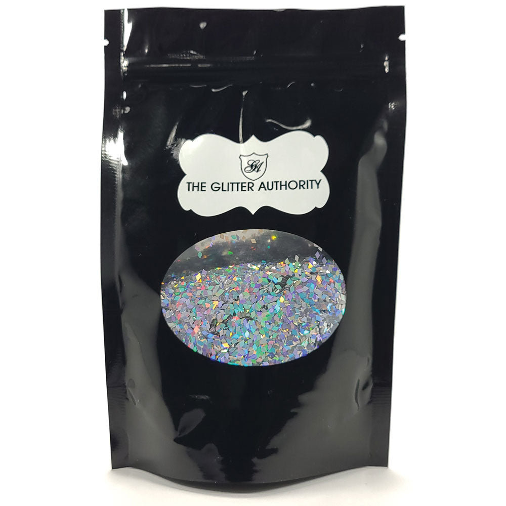 Glitter Confetti Diamonds - Holographic Silver