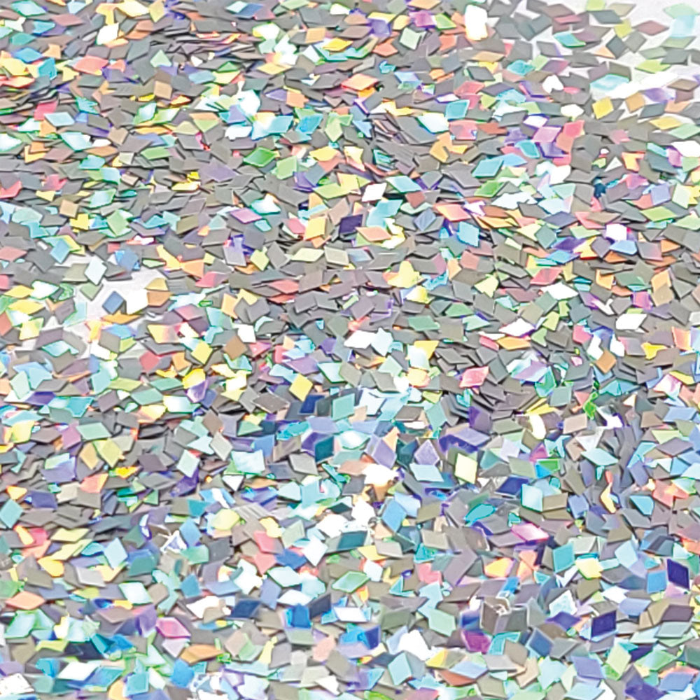 Glitter Confetti Diamonds - Holographic Silver