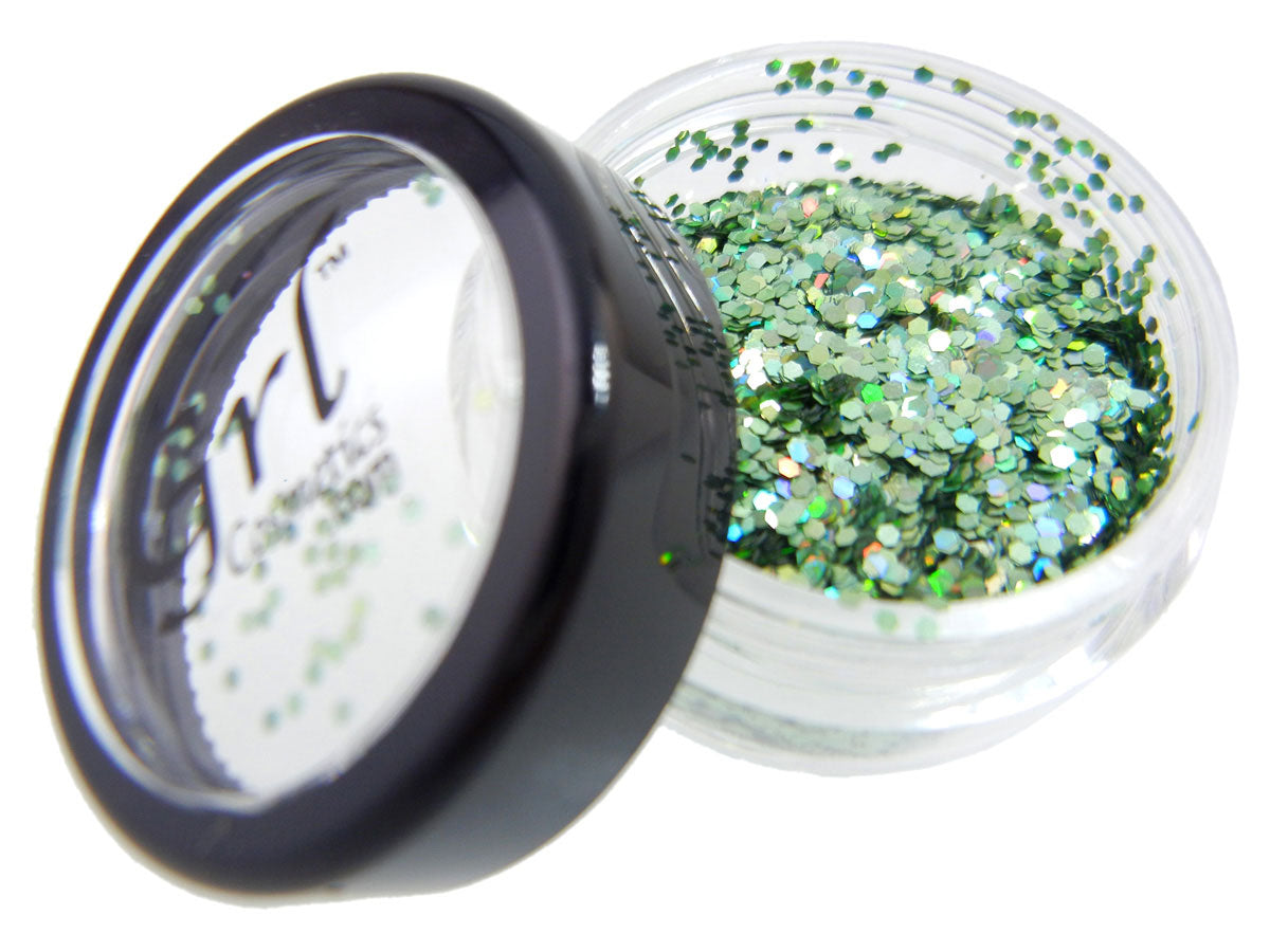 Grl Cosmetics Mardi Gras Xtra Large Green Holographic Glitter, 10g