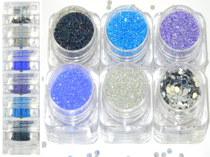 Grl Cosmetics Pisces 6pc Face Painting Glitter Set