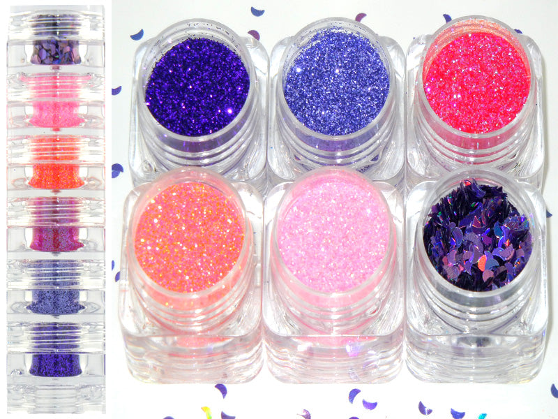 Grl Cosmetics Scorpio 6pc Face Painting Glitter Set