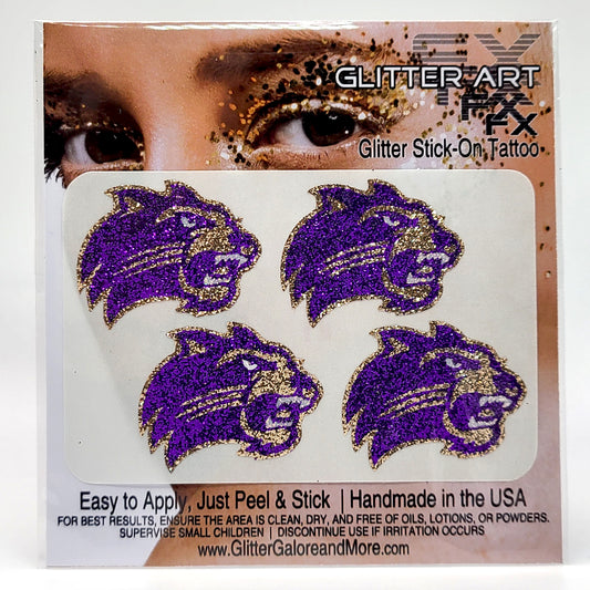 Wester Carolina University WCU Catamount Logo Tattoo Stickers, 4pcs