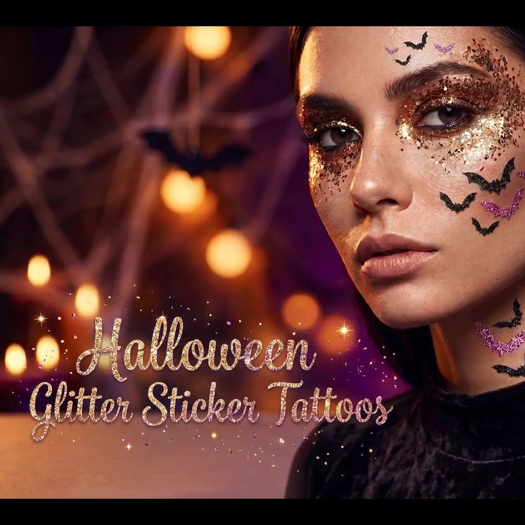 Spooktacular Halloween Face and Body Glitter Art