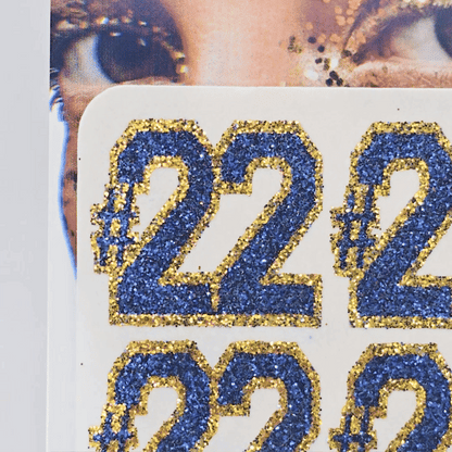 Caitlin Clark No 22 Glitter Sticker Tattoo 6pcs for Face and Body