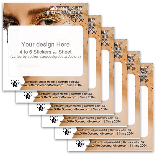 Custom Sticker Initial Design Order - 6 Sheets Minimum
