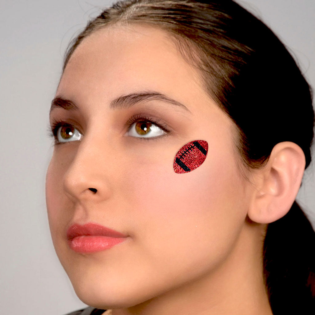 Football Gameday Glitter Sticker Tattoos in Customizable Colorways