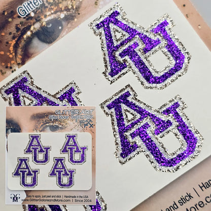 Custom Logo Glitter Stickers — Upload Your Team Design