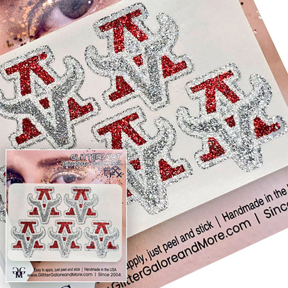 Custom Logo Glitter Stickers — Upload Your Team Design
