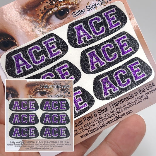 Eye Black Custom Youth Stickers - ACE 6 Stickers Per Sheet - Three Color Way
