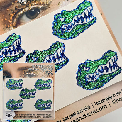 Custom Logo Glitter Stickers — Upload Your Team Design