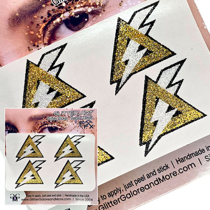 Delta High School Saints Custom Glitter Tattoo Stickers - 4 Stickers