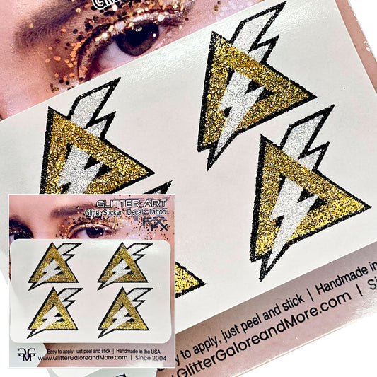 Delta High School Saints Custom Glitter Tattoo Stickers - 4 Stickers