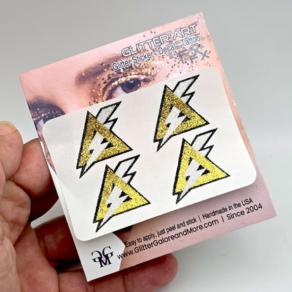 Delta High School Saints Custom Glitter Tattoo Stickers - 4 Stickers