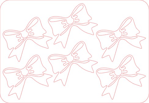 Custom Color Cheer Bows #2 Sticker Tattoos — Cheer & Spirit