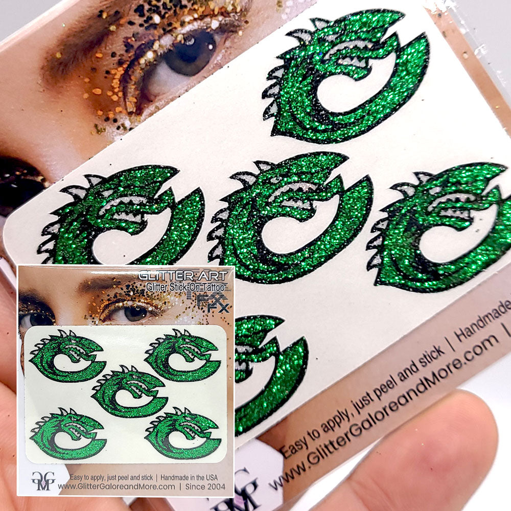 Cornwall Dragons Glitter Tattoo Custom Sticker - 5pcs