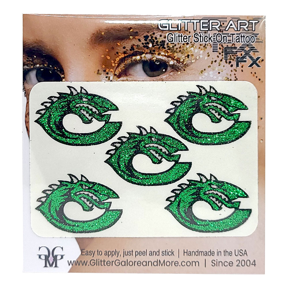 Cornwall Dragons Glitter Tattoo Custom Sticker - 5pcs