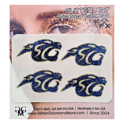 Stoney Creek Cougars Custom Glitter Tattoo Stickers - 4 Stickers