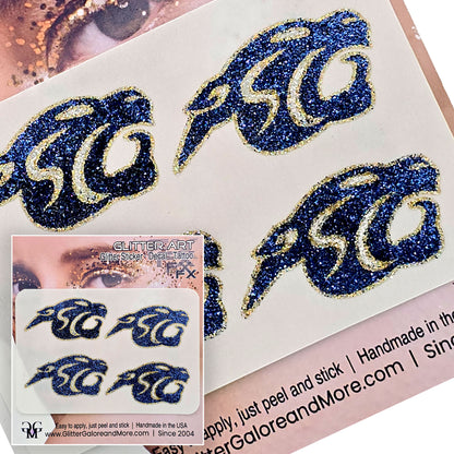 Stoney Creek Cougars Custom Glitter Tattoo Stickers - 4 Stickers