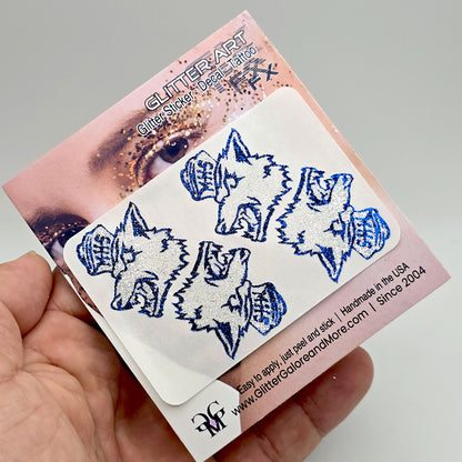 Madera HS Coyotes Custom Glitter Tattoo Stickers - 4 Stickers