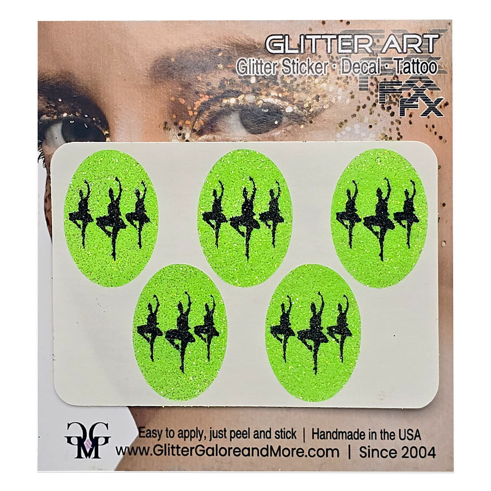 Dance Academy of Barlett Glitter Sticker Tattoo - 5 Pieces