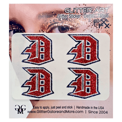 Doral Academy Custom Glitter Tattoo Stickers - 4 Pieces