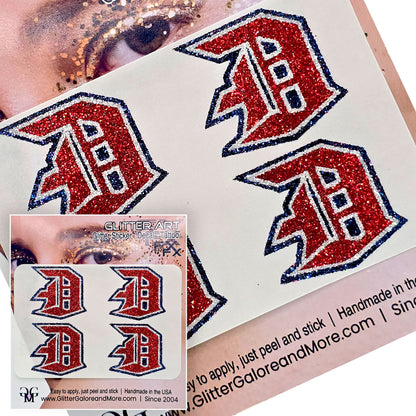 Doral Academy Custom Glitter Tattoo Stickers - 4 Pieces