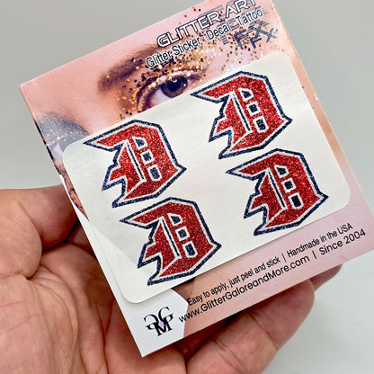 Doral Academy Custom Glitter Tattoo Stickers - 4 Pieces