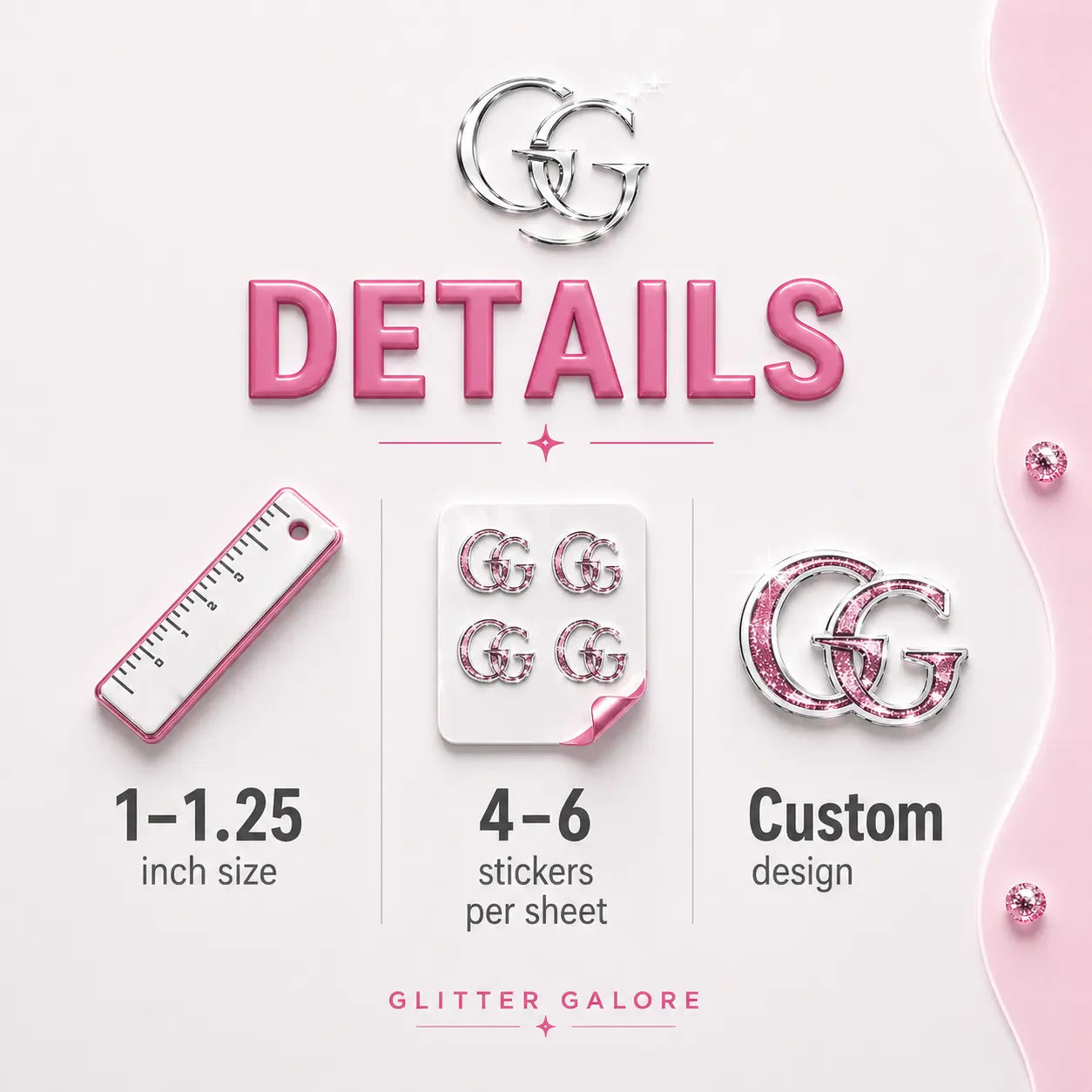 Custom Sticker Initial Design Order - 6 Sheets Minimum