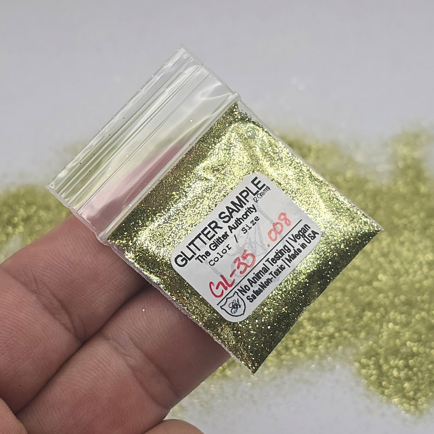 Yellow Gold Glitter, Bulk - GL35 Yellow Gold Extra Fine Cut .008"