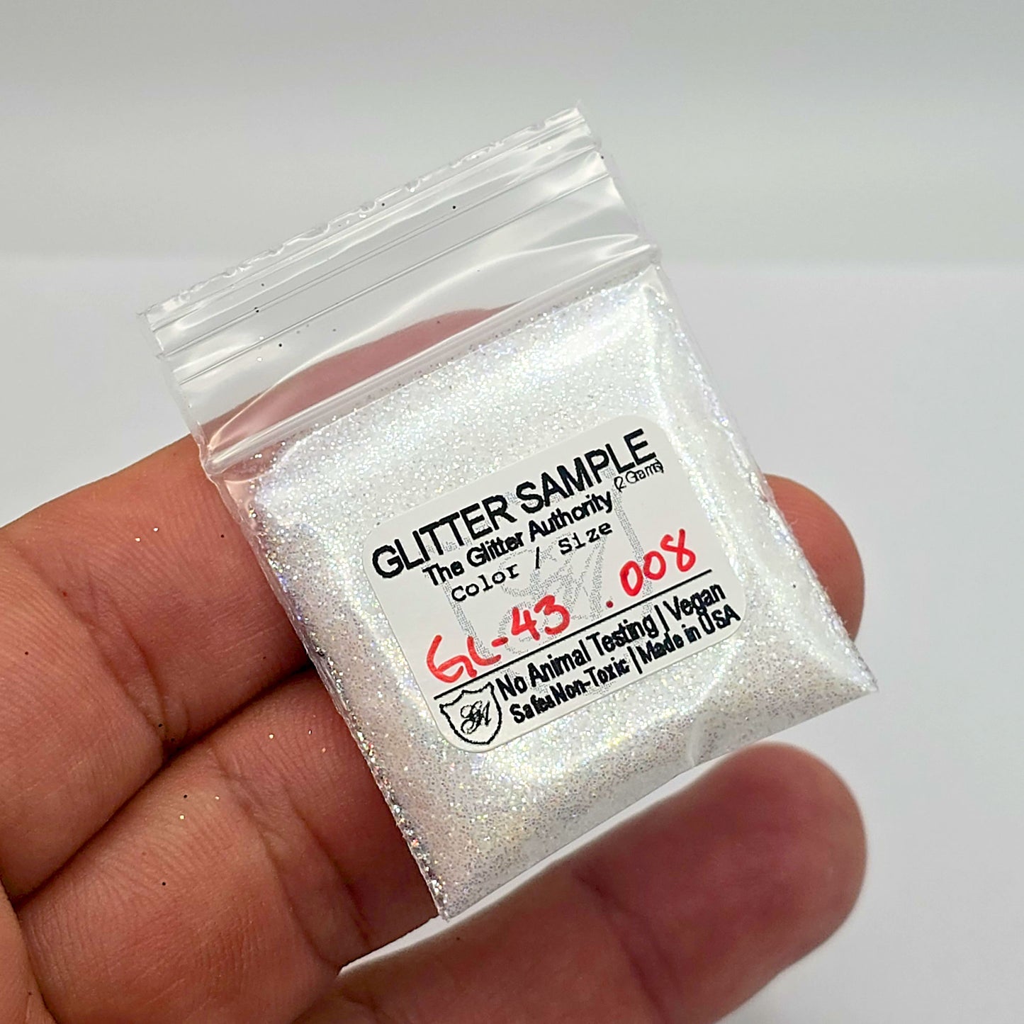 Rainbow White Bulk Glitter - GL43 Rainbow White Extra Fine Cut .008"