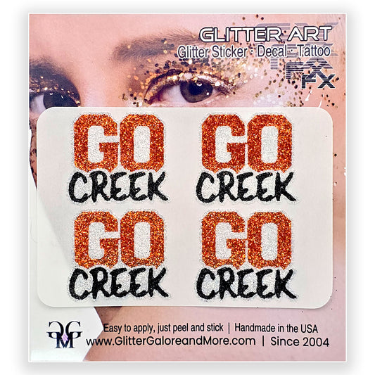 GO Creek Custom Glitter Tattoo Stickers - 4 Stickers