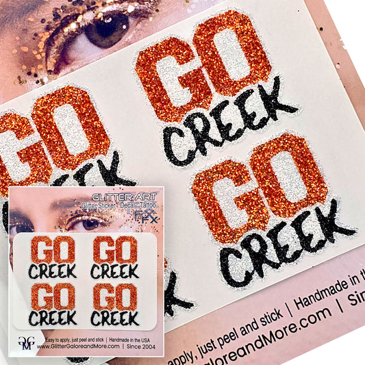 GO Creek Custom Glitter Tattoo Stickers - 4 Stickers