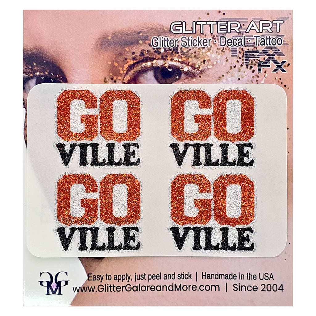 GO Ville Custom Glitter Tattoo Stickers - 4 Stickers