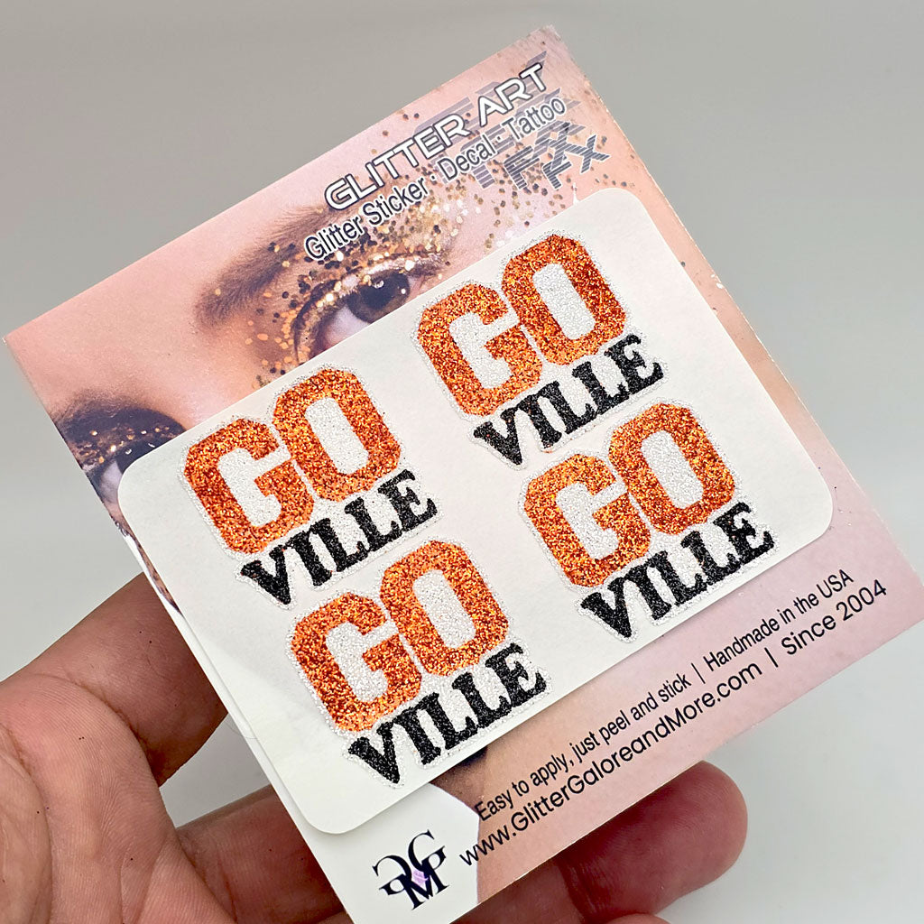 GO Ville Custom Glitter Tattoo Stickers - 4 Stickers