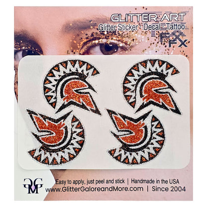 GO Ville Custom Glitter Tattoo Stickers - 4 Stickers