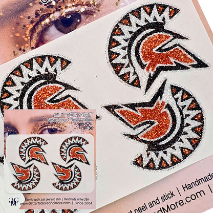 GO Ville Custom Glitter Tattoo Stickers - 4 Stickers